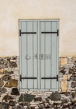 窗口,木,墻
