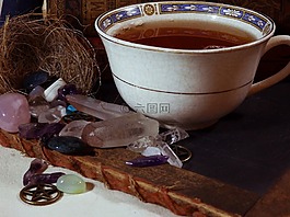 茶,晶體,靜物