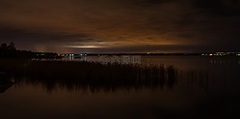 水體,夜,里德
