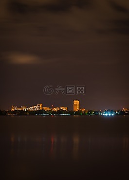 水體,城市,燈