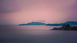 日落,粉红色,天空