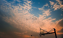 籃球,云彩,天空