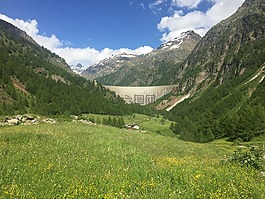 壩,山,普拉托