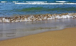 海,波,沙