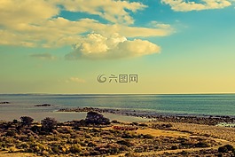 海灘,海,景觀