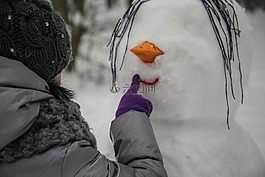 雪,森林,雪人