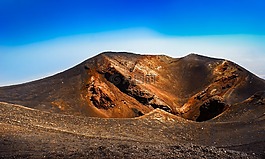 火山,全景,自然