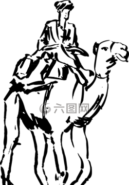 沙,男子,騎