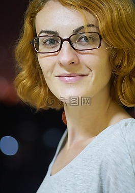 肖像,女孩,婦女