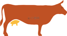 牛,側(cè)影,牲畜