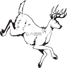 鹿,跳躍,動物
