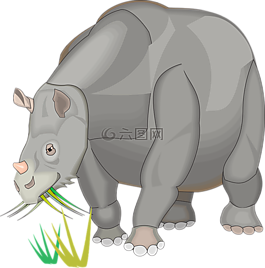 草,吃,動物