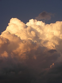 云,天空,日落