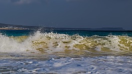 波,砸,泡沫