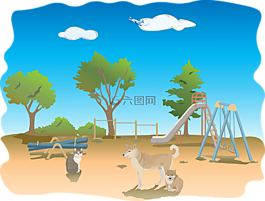 游樂(lè)場(chǎng),動(dòng)物,狗