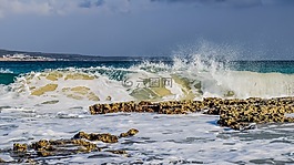 波,砸,泡沫