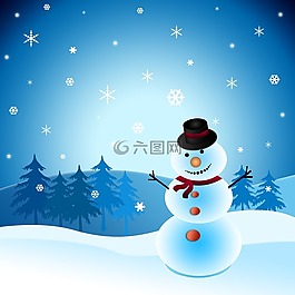 冬天,度假,雪人
