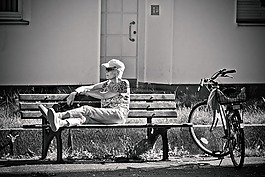 人類,路,女子