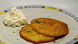 土豆煎饼,latkes,油煎
