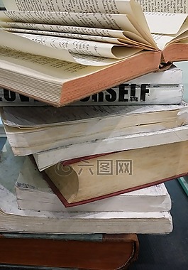 舊圖書,書籍,一摞書