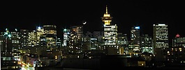 溫哥華,夜,天際線