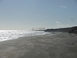 沙,海景,海