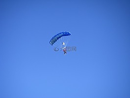 伞兵,蓝色,天空