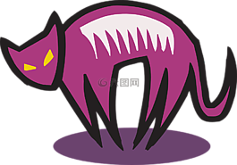 貓,紫色,風(fēng)格