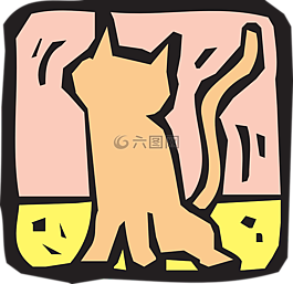 貓,程式化,查看