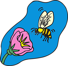 蜜蜂,飛行,花