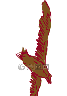 棕色,鳥,側影
