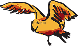 棕色,鳥,飛行