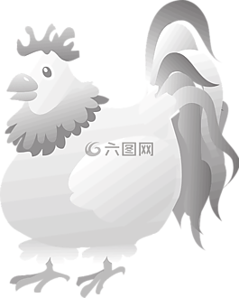 公鸡,鸟,灰色