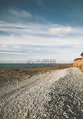 海滩,奥代尔维尔,法国