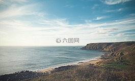 海滩,herquerville,法国