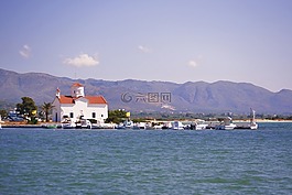 景觀,希臘,島