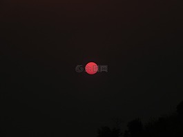 橙色,太陽,日落