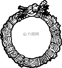 花圈,幀,鳥