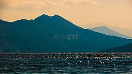 下午,海,山