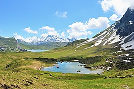 瑞士,山,雪
