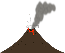 地球,煙,火山