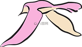 粉红色,鸟,飞行