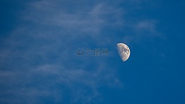 天空,月亮,空間
