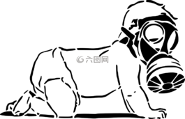 嬰兒,氣,面具