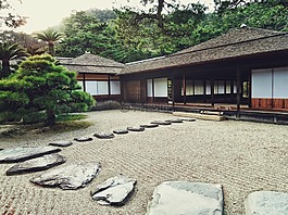 日本,花園,石頭