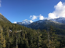 加拿大,山,景觀