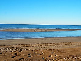 海,落潮,海灘
