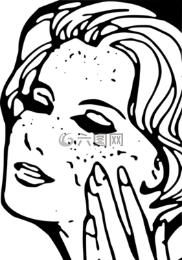 女孩,脸,奶油