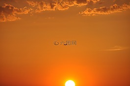 日落,傍晚的天空,余辉