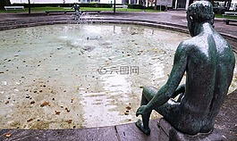 噴泉,數(shù)字,雕像